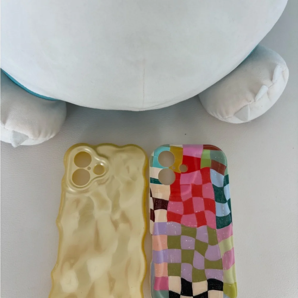 Colorful Patterned and Gold iPhone Case Set
